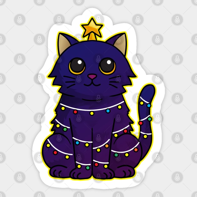 Christmas Cat Sticker by rudypagnel